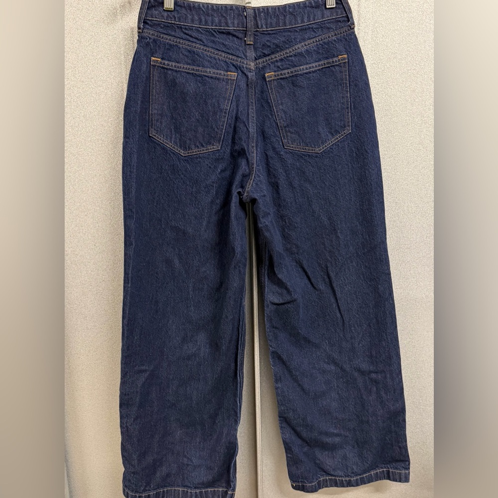 Abercrombie High Rise Wide Leg Jeans Dark Wash 28 - Picture 2 of 4